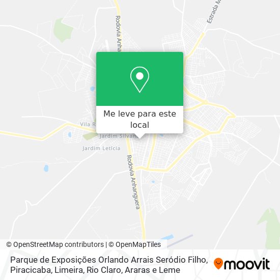 Parque de Exposições Orlando Arrais Seródio Filho mapa