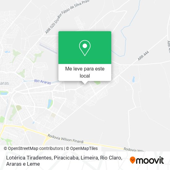 Lotérica Tiradentes mapa