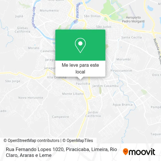 Rua Fernando Lopes 1020 mapa
