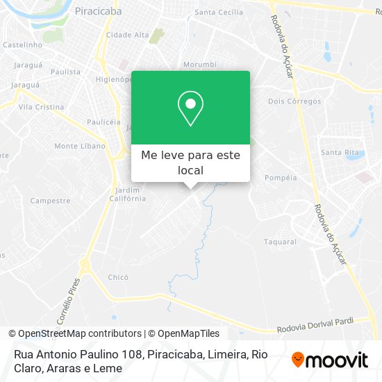Rua Antonio Paulino 108 mapa