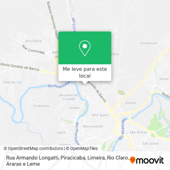 Rua Armando Longatti mapa