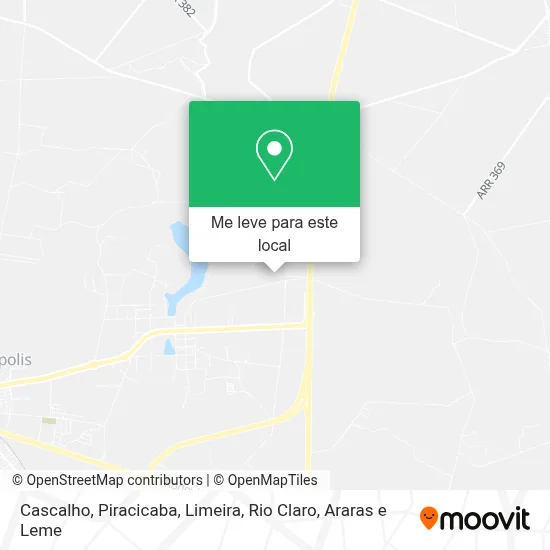 Cascalho mapa