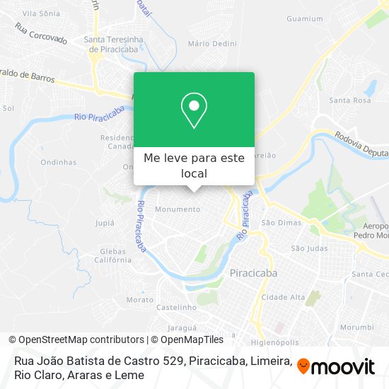 Rua João Batista de Castro 529 mapa