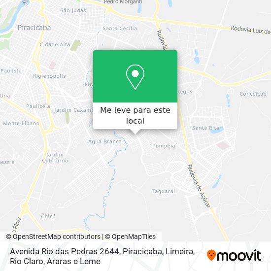 Avenida Rio das Pedras 2644 mapa