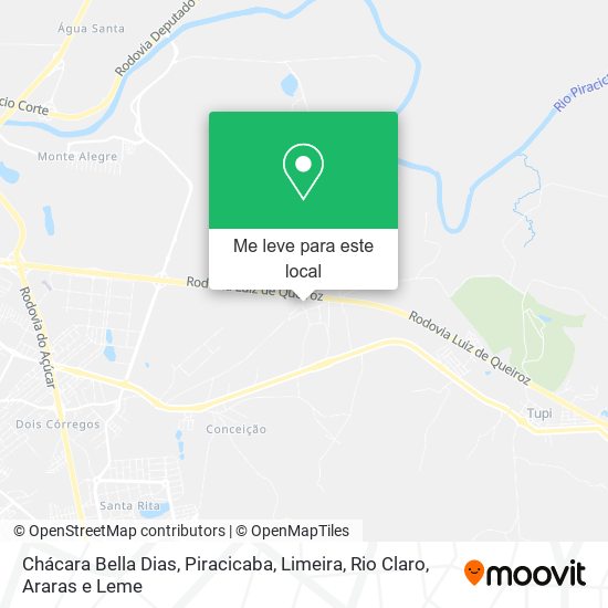 Chácara Bella Dias mapa