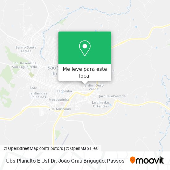 Ubs Planalto E Usf Dr. João Grau Brigagão mapa