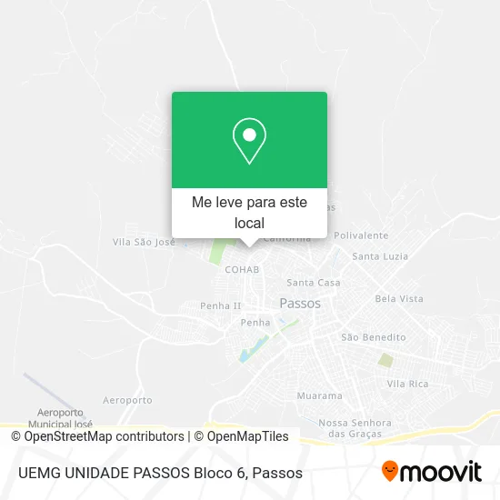 UEMG UNIDADE PASSOS Bloco 6 mapa