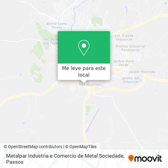 Metalpar Industria e Comercio de Metal Sociedade mapa