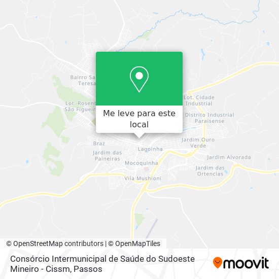 Consórcio Intermunicipal de Saúde do Sudoeste Mineiro - Cissm mapa