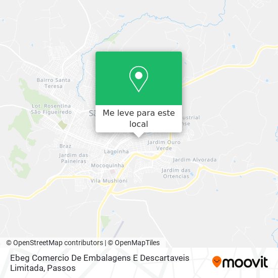 Ebeg Comercio De Embalagens E Descartaveis Limitada mapa