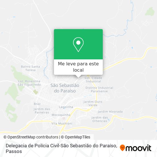 Delegacia de Polícia Civil-São Sebastião do Paraíso mapa