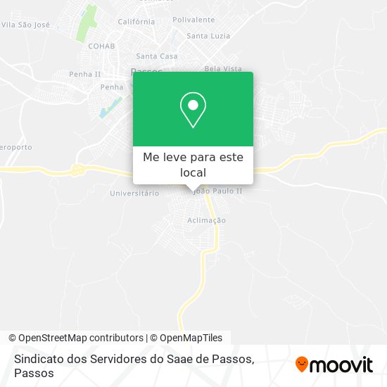 Sindicato dos Servidores do Saae de Passos mapa