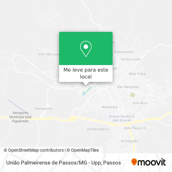 União Palmeirense de Passos / MG - Upp mapa