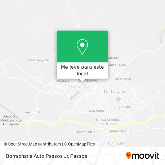 Borracharia Auto Passos Jr mapa