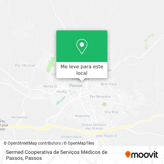 Sermed Cooperativa de Serviços Médicos de Passos mapa