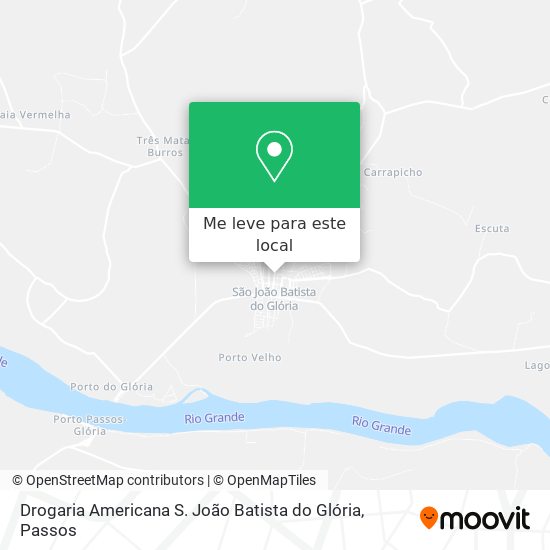 Drogaria Americana S. João Batista do Glória mapa
