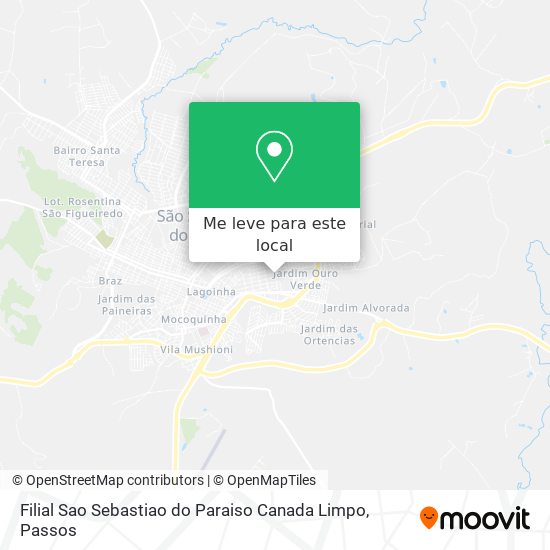 Filial Sao Sebastiao do Paraiso Canada Limpo mapa