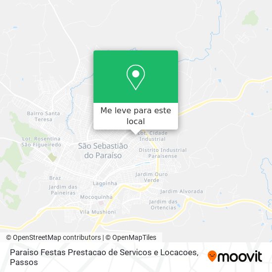 Paraiso Festas Prestacao de Servicos e Locacoes mapa