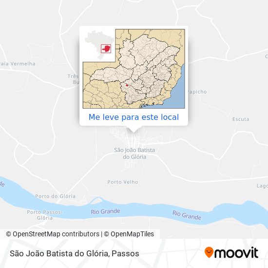 São João Batista do Glória mapa