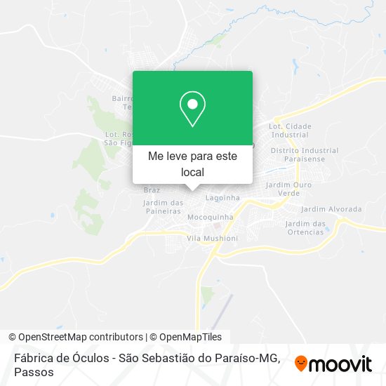 Fábrica de Óculos - São Sebastião do Paraíso-MG mapa