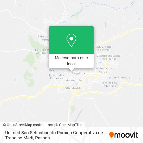 Unimed Sao Sebastiao do Paraiso Cooperativa de Trabalho Medi mapa