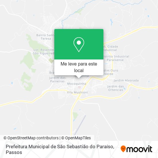 Prefeitura Municipal de São Sebastião do Paraíso mapa