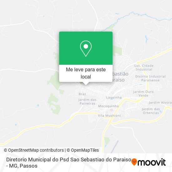 Diretorio Municipal do Psd Sao Sebastiao do Paraiso - MG mapa