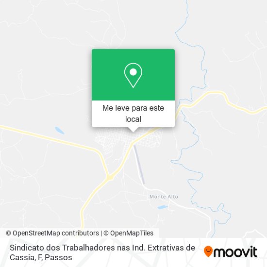 Sindicato dos Trabalhadores nas Ind. Extrativas de Cassia, F mapa