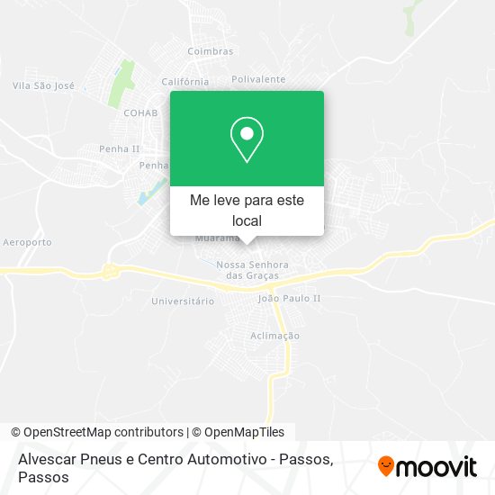 Alvescar Pneus e Centro Automotivo - Passos mapa