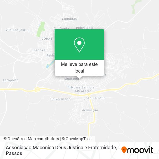 Associação Maconica Deus Justica e Fraternidade mapa