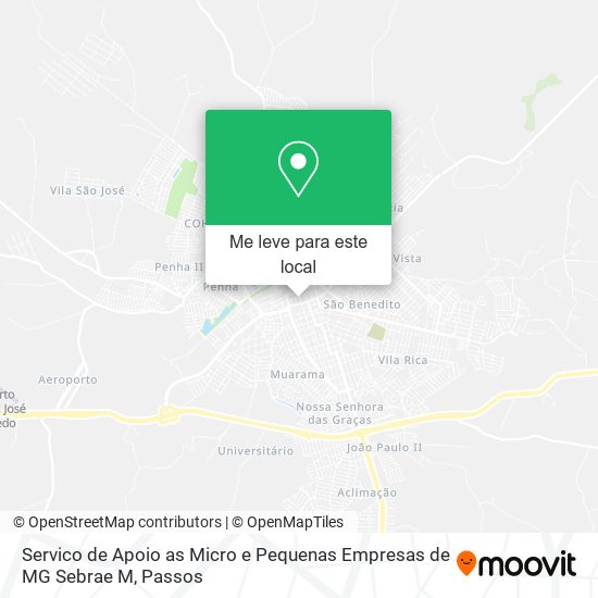 Servico de Apoio as Micro e Pequenas Empresas de MG Sebrae M mapa