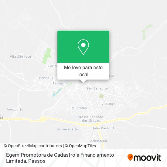 Egem Promotora de Cadastro e Financiamento Limitada mapa