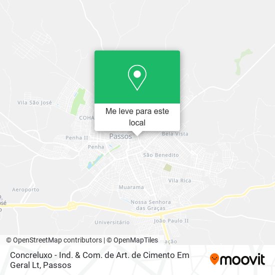 Concreluxo - Ind. & Com. de Art. de Cimento Em Geral Lt mapa