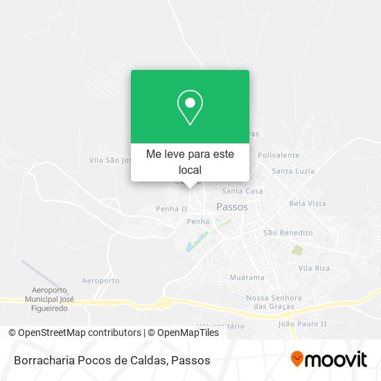 Borracharia Pocos de Caldas mapa