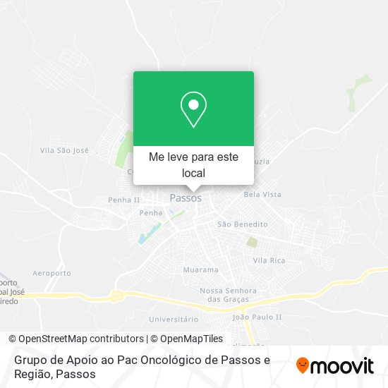 Grupo de Apoio ao Pac Oncológico de Passos e Região mapa