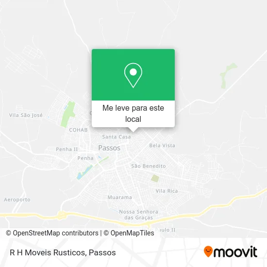 R H Moveis Rusticos mapa