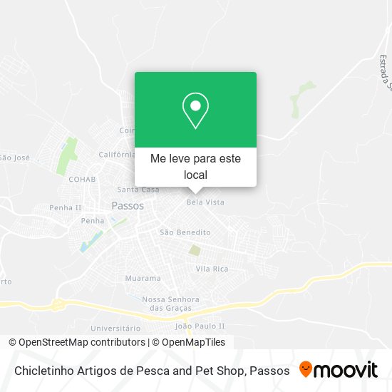 Chicletinho Artigos de Pesca and Pet Shop mapa