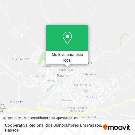 Cooperativa Regional dos Suinocultores Em Passos mapa