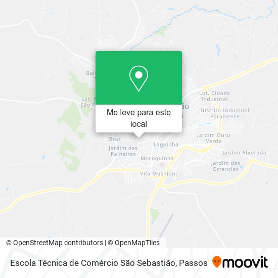 Escola Técnica de Comércio São Sebastião mapa