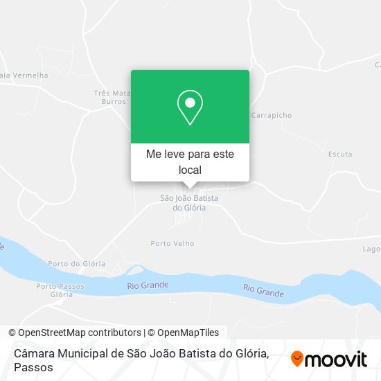 Câmara Municipal de São João Batista do Glória mapa