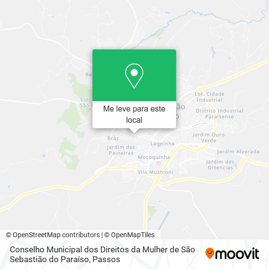 Conselho Municipal dos Direitos da Mulher de São Sebastião do Paraíso mapa