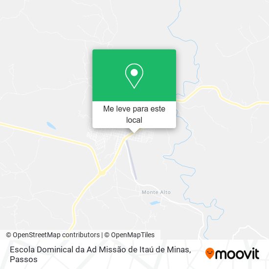 Escola Dominical da Ad Missão de Itaú de Minas mapa