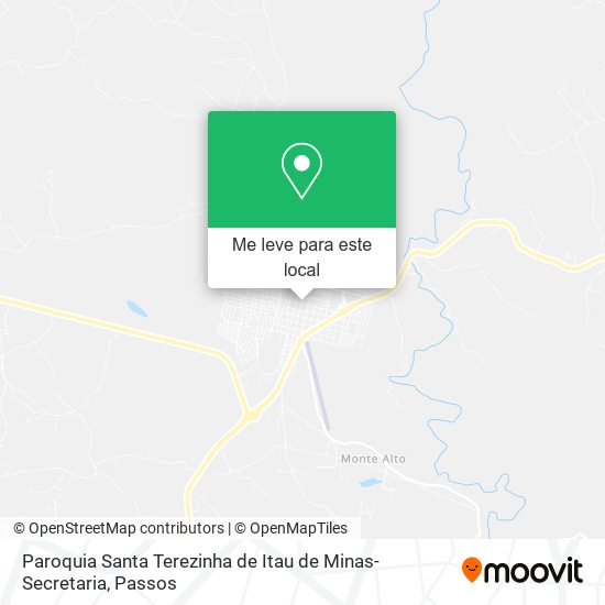 Paroquia Santa Terezinha de Itau de Minas-Secretaria mapa