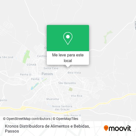 Kronos Distribuidora de Alimentos e Bebidas mapa