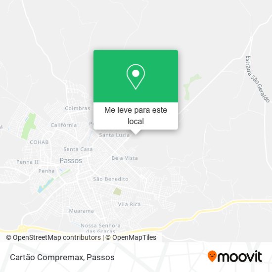 Cartão Compremax mapa