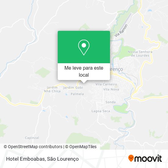 Hotel Emboabas mapa