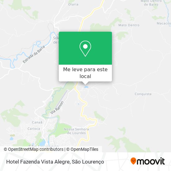 Hotel Fazenda Vista Alegre mapa