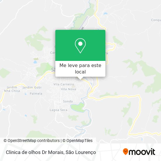 Clinica de olhos Dr Morais mapa
