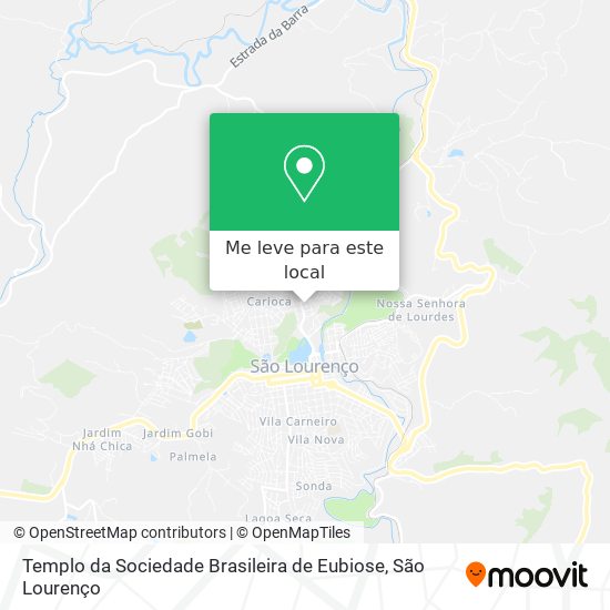 Templo da Sociedade Brasileira de Eubiose mapa