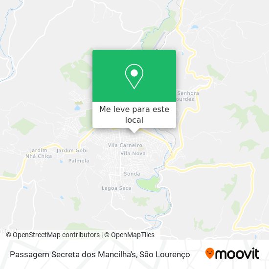 Passagem Secreta dos Mancilha's mapa
